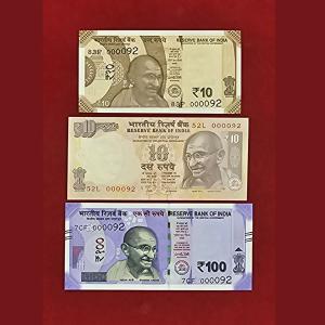 Set of Semi Fancy Number Notes Ending with 92