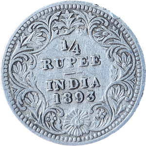 1/4 Rupees Victoria Empress 1893