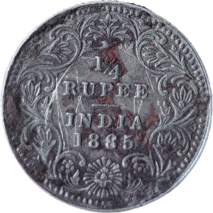 1/4 Rupees Victoria Empress 1885