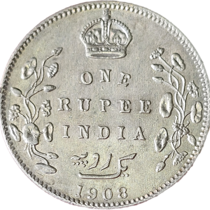 Edward VII King Emperor 1908 Silver Coin