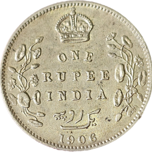 One Rupee Edward VIII King Emperor Silver Coin