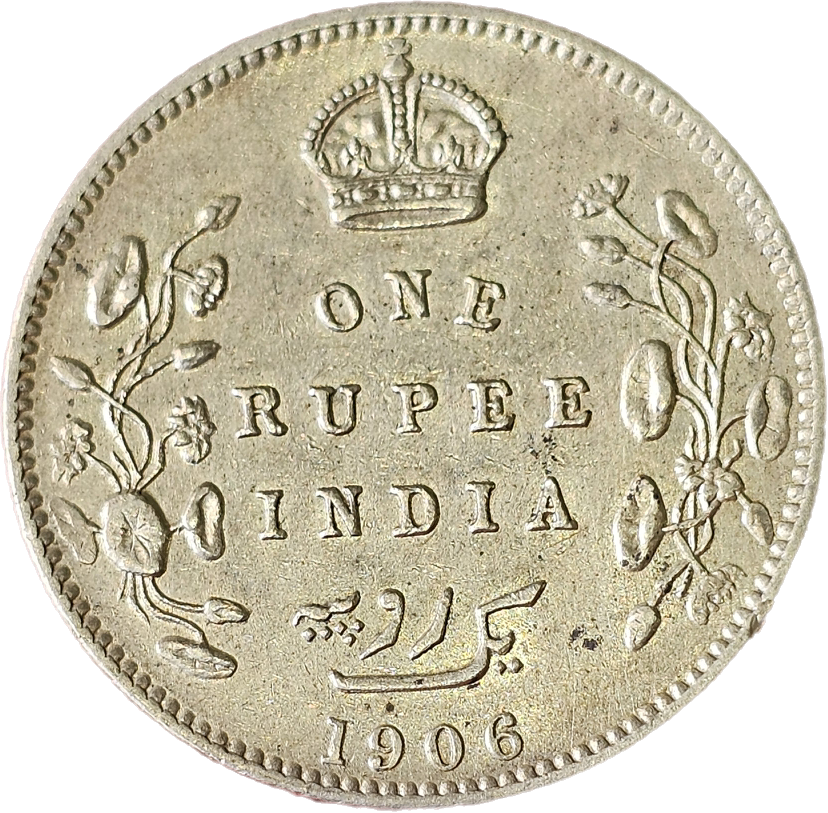 One Rupee Edward VIII King Emperor Silver Coin