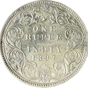 Rare Victoria Empress One Rupee 1897 Silver Coin