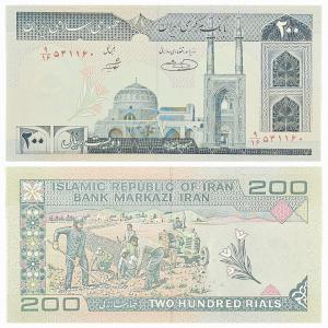 Iran 200 Rials Gem UNC Banknote SKU FLN85