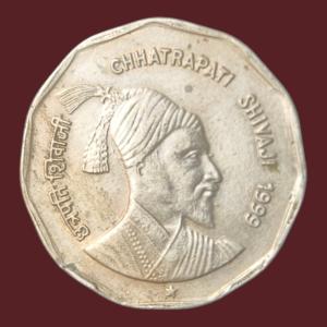 2Rs Chhatrapati Shivaji Hyderabad Mint Rare Coin 