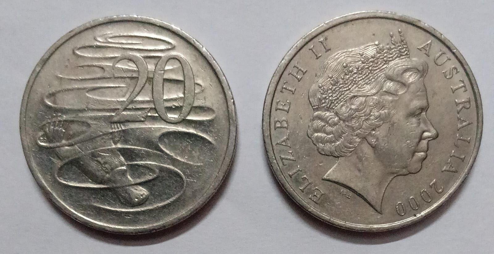 Australia 20 CENTS 2000 Used COIN