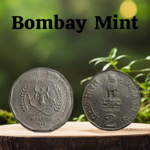 2 Rupee - Globalising Indian Agriculture (Agri Expo 95) MUMBAI MINT UNC COIN