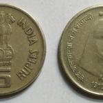 India - 2009 - 5 Rupees-Saint Alphonsa Used 1 No - Coin
