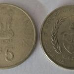 India - 2011 - 5 Rupees-C A G Used 1 No - Coin