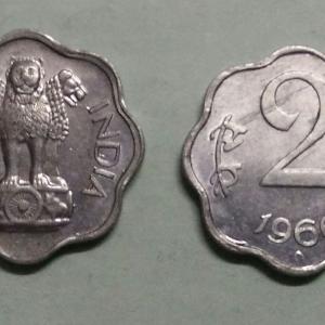 India - 1966 - 2 Paise UNC 1 No - Coin