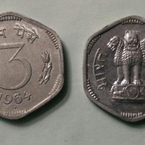 India - 1964 - 3 Paise UNC - Coin