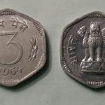 India - 1964 - 3 Paise UNC - Coin