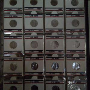 British India Year Wise-269 # WITH Coin HOLDERS STICKERS ONLY NO Coins Only Copper Coins 1 album