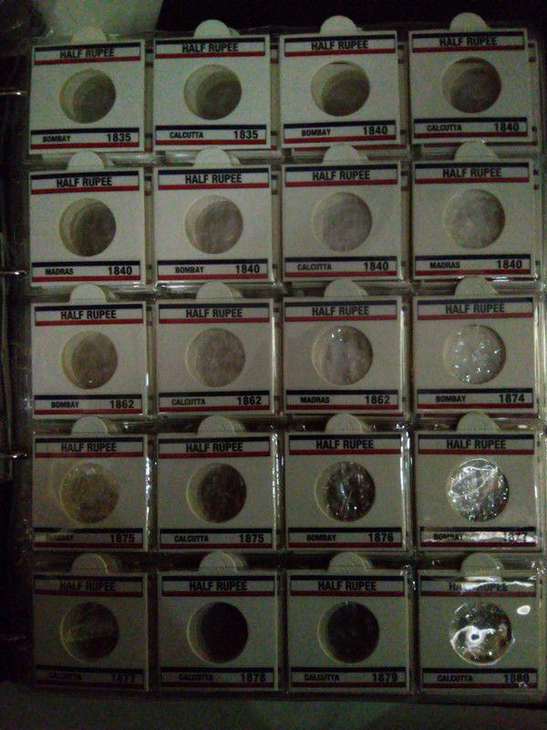 British India Year Wise-269 # WITH Coin HOLDERS STICKERS ONLY NO Coins Only Copper Coins 1 album