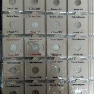 British India Year Wise-494 # WITH Coin HOLDERS, STICKERS only 269 Copper Coins 5 missing