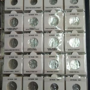 Commemorative Coins 1976-2025 Year-wise Collection 168+ Items With Coin Holders Stickers Only No Coins