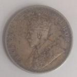 British India Coin George V-1 Rupee 1913 Used Silver