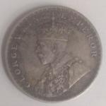 British India Coin George V-1 Rupee 1916 Used Silver Coin