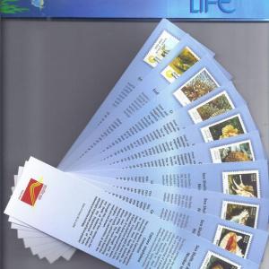 Bookmarks Depicting Stamps Underwater Life Theme. Collectible item
