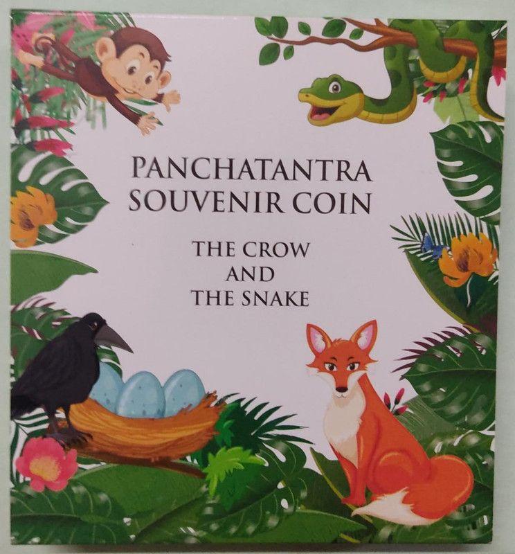 Panchatantra Coloured Souvenir Coin Proof Set The Crow And The Snake (Proof Set)