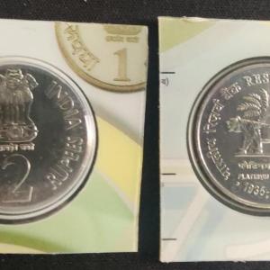India - 2010 - Reserve Bank of India Platinum Jubilee - Rs. 2 UNC Coin