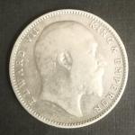 British India Coin Edward VII 1 Rupee 1907_Used Silver