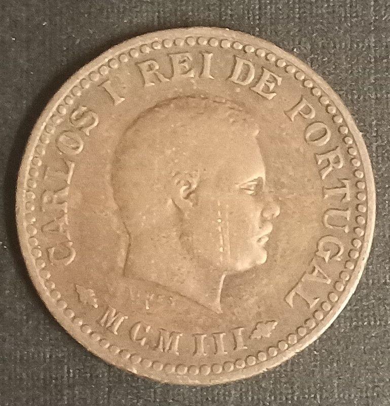Portuguese India - 1903 - Carlos I - 1/8 Tanga Copper Coin - Used