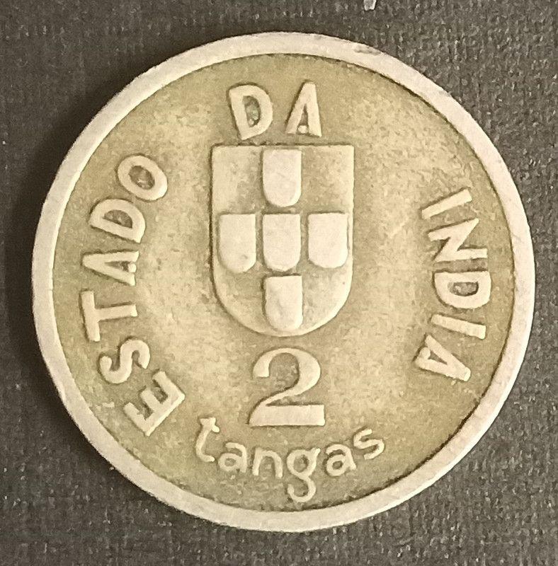 1934 – Portuguese India 2 Tangas 1934 Used