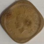 British India Coin George VI-HALF Anna 1943 Used (COPPER) COIN