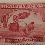 India 1950- HEALTHY CHARITY LABELS 1950 - 1 ANNA MNH STAMP