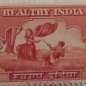 India 1950- HEALTHY CHARITY LABELS 1950 - 1 ANNA MNH STAMP