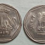 India - 1989 - 1 RUPEE _ UNC_1 N0 - Coin