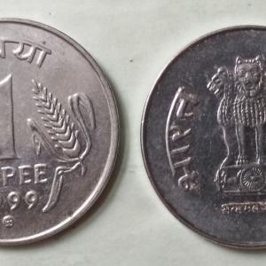 India - 1999 - 1 RUPEE _ UNC_1 N0 - Coin