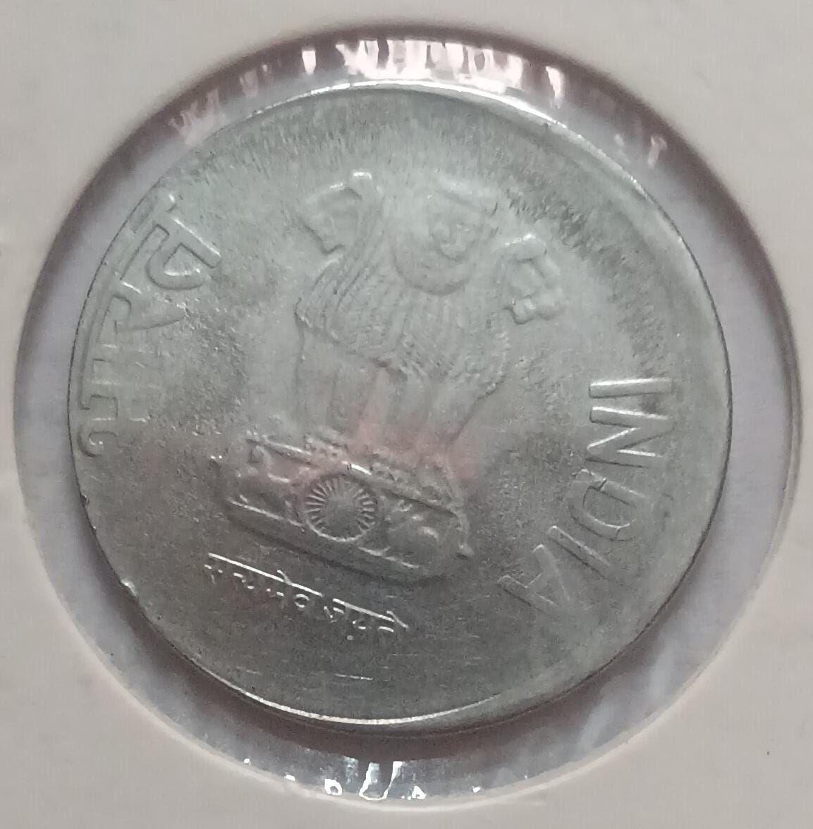 India - 2 Rupees 2016 Hyderabad Mint 11.00 Oclock Rotation Error Coin UNC