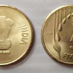 India - 2020 - 5 Rupees Rain drop UNC 1 No - Coin
