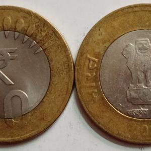 India - 2014 - 10 Rupees _Used_1 No (Culcatta Mint) - Coin