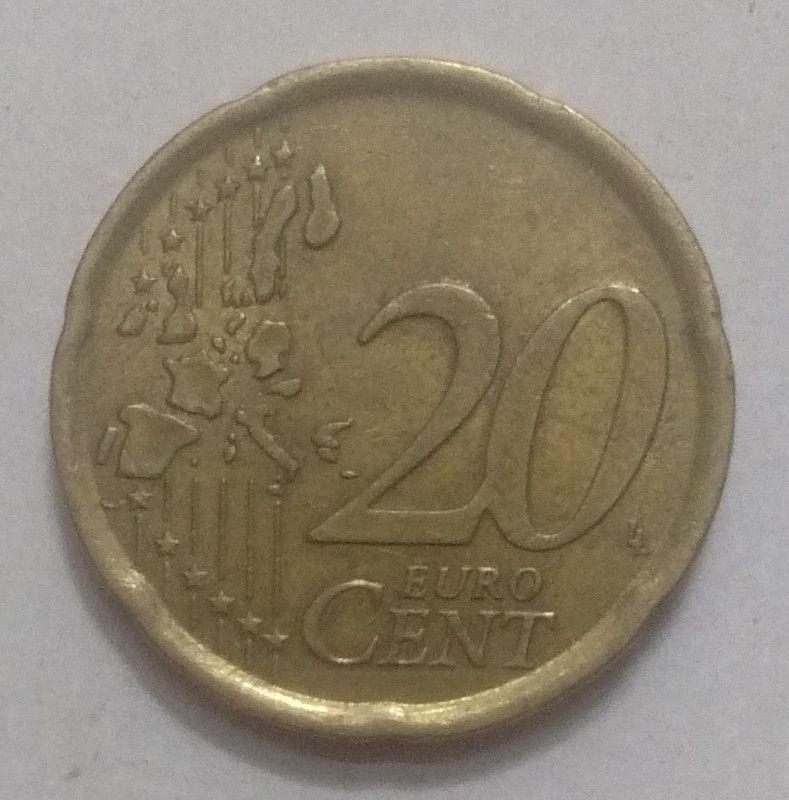 Spain - 20 Cent Euro 1999 Cervantes Used - Coin