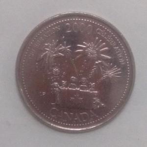 Canada - 25 Cents Celebration 2000 Elizabeth II D G Regina UNC - Coin