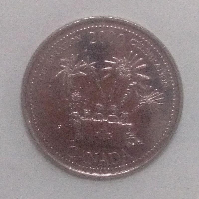 Canada - 25 Cents Celebration 2000 Elizabeth II D G Regina UNC - Coin