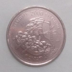 Canada - 25 Cents Creativity 2000 Elizabeth II D G Regina Used - Coin