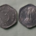 India - 1968 - 3 Paise UNC 1 No - Coin