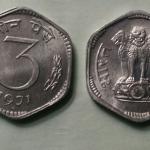 India - 1971 - 3 Paise UNC 1 No - Coin