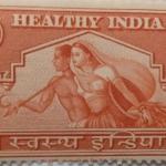 India 1950 - HEALTHY CHARITY LABELS 1950 - 4 ANNAS MNH STAMP