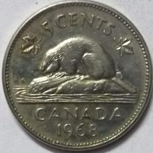 Canada - 5 Cents 1968 Elizabeth II D.G Regina Used - Coin