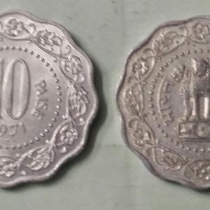 India - 1971 - 10 Paise _ UNC_1 No - Coin