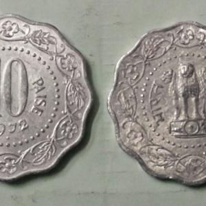 India - 1972 - 10 Paise _ UNC_1 No - Coin