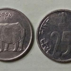 India - 2000 - 25 Paise UNC 1 No - Coin