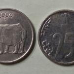 India - 2000 - 25 Paise UNC 1 No - Coin