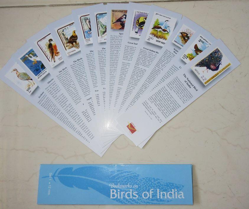India - Bookmarks Depicting Stamps Birds of India Theme-Set 1. Collectible item