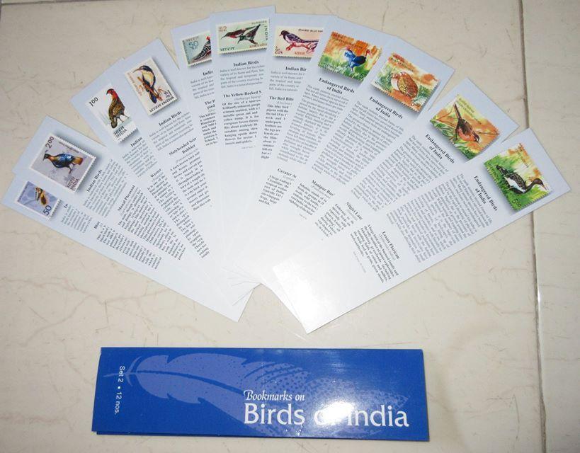 India - Bookmarks Depicting Stamps Birds of India Theme-Set 2. Collectible item